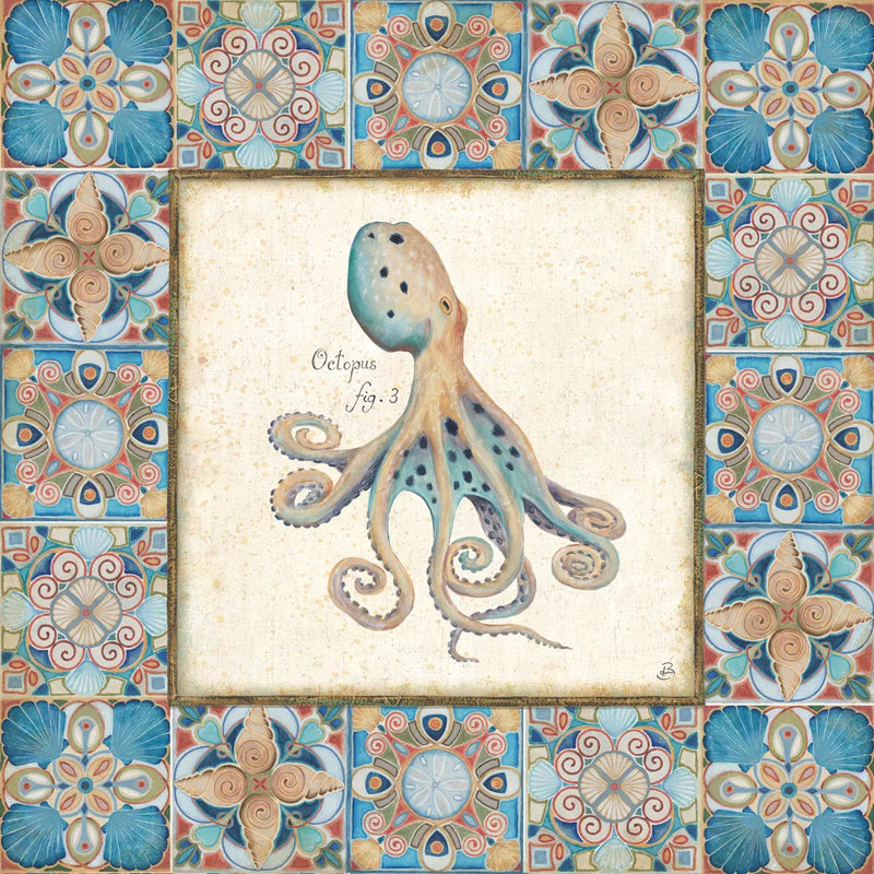 Oceanography Framed V by Daphne Brissonnet. SKU 14697a. Archival Giclee Fine art print for wall decor.