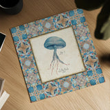 Oceanography Framed VII by Daphne Brissonnet. Shown as a detailed flat fine art print, highlighting archival giclee quality. Available as an archival giclee rolled canvas, fine art paper, or poster print. SKU 67100a.