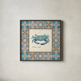 Oceanography Framed VIII by Daphne Brissonnet. Shown in a sleek black glass frame for a contemporary gallery look. Available as an archival giclee rolled canvas, fine art paper, or poster print. SKU 67101a.
