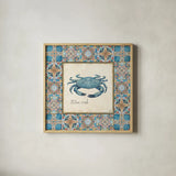 Oceanography Framed VIII by Daphne Brissonnet. Shown in a natural wood glass frame for a timeless modern aesthetic. Available as an archival giclee rolled canvas, fine art paper, or poster print. SKU 67101a.