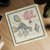Oceanography I by Daphne Brissonnet. Shown as a detailed flat fine art print, highlighting archival giclee quality. Available as an archival giclee rolled canvas, fine art paper, or poster print. SKU 14041a.