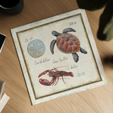 Oceanography II by Daphne Brissonnet. Shown as a detailed flat fine art print, highlighting archival giclee quality. Available as an archival giclee rolled canvas, fine art paper, or poster print. SKU 14042a.