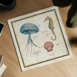 Oceanography III by Daphne Brissonnet. Shown as a detailed flat fine art print, highlighting archival giclee quality. Available as an archival giclee rolled canvas, fine art paper, or poster print. SKU 14043a.