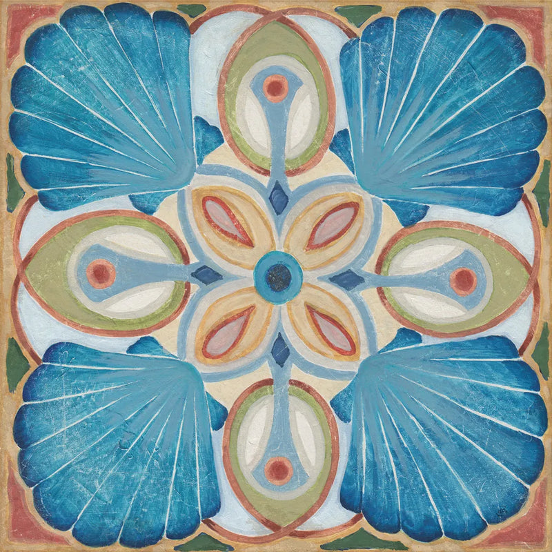 Oceanography Tile I by Daphne Brissonnet. SKU 105004a. Archival Giclee Fine art print for wall decor.