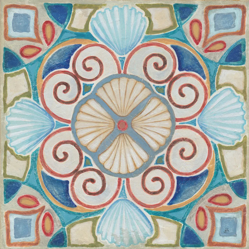 Oceanography Tile II by Daphne Brissonnet. SKU 105005a. Archival Giclee Fine art print for wall decor.