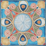 Oceanography Tile III by Daphne Brissonnet. SKU 105006a. Archival Giclee Fine art print for wall decor.