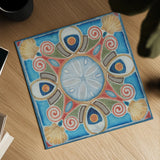 Oceanography Tile III by Daphne Brissonnet. Shown as a detailed flat fine art print, highlighting archival giclee quality. Available as an archival giclee rolled canvas, fine art paper, or poster print. SKU 105006a.