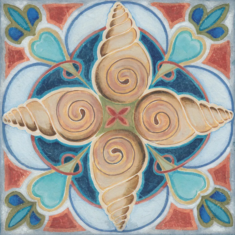 Oceanography Tile IV by Daphne Brissonnet. SKU 105007a. Archival Giclee Fine art print for wall decor.
