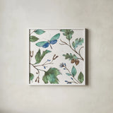 Outdoor Beauties I Color by Daphne Brissonnet. Shown in a crisp white glass frame for a clean and minimalist style. Available as an archival giclee rolled canvas, fine art paper, or poster print. SKU 54833a.