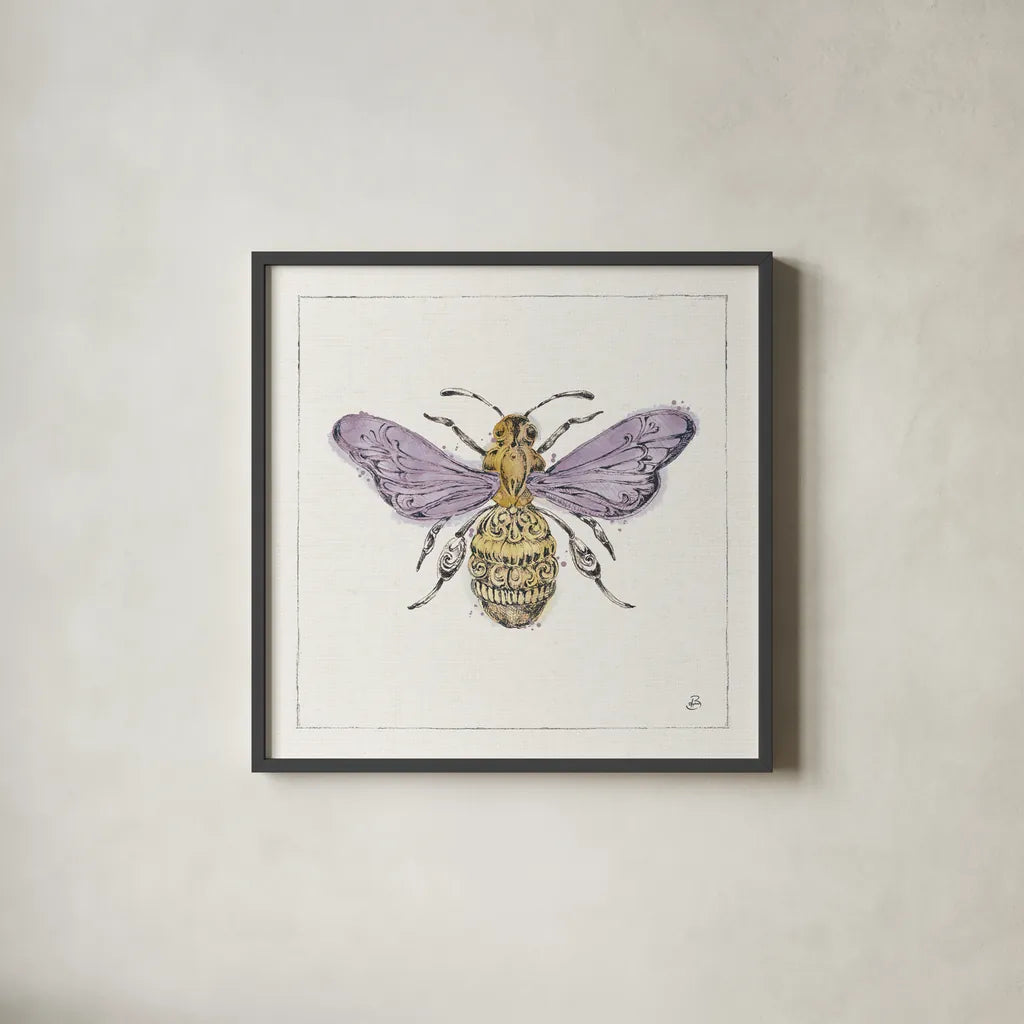 Outdoor Beauties VII Pastel by Daphne Brissonnet. Shown in a sleek black glass frame for a contemporary gallery look. Available as an archival giclee rolled canvas, fine art paper, or poster print. SKU 87934a.