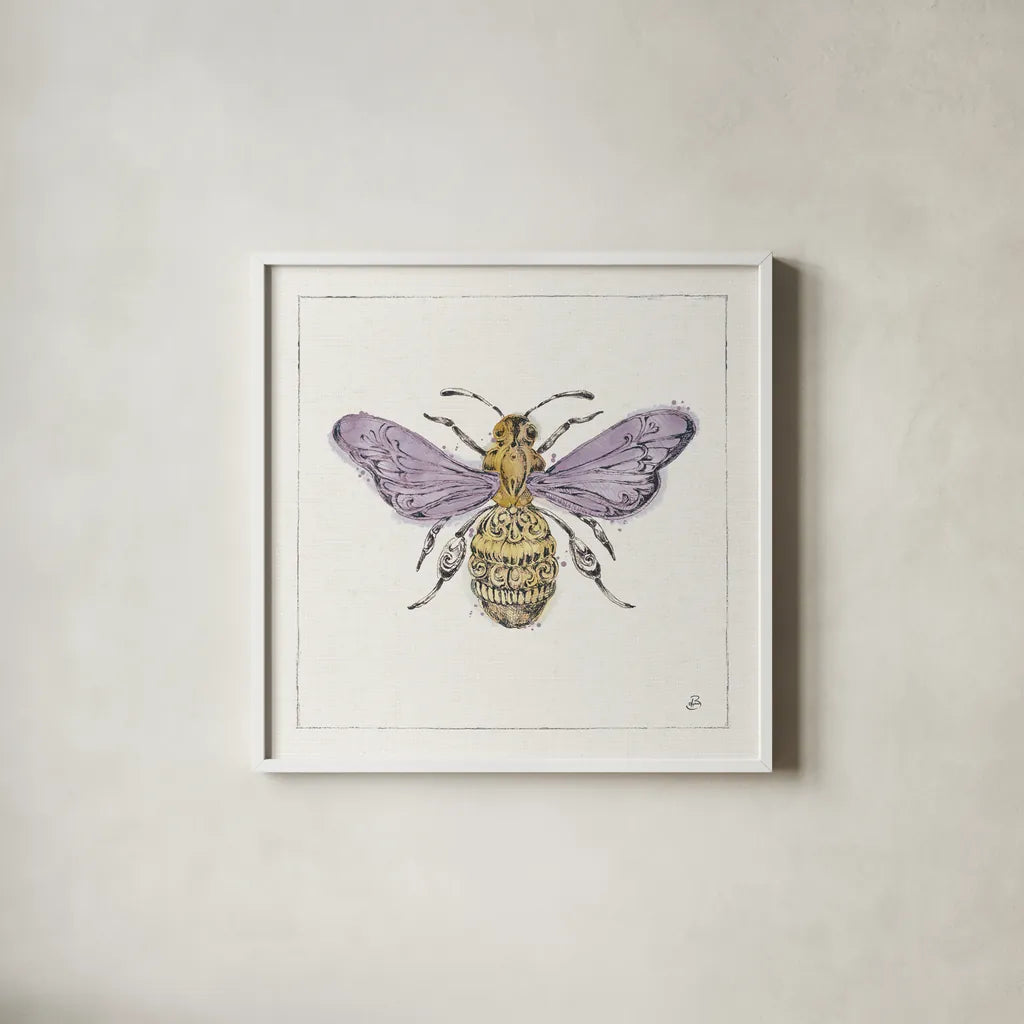 Outdoor Beauties VII Pastel by Daphne Brissonnet. Shown in a crisp white glass frame for a clean and minimalist style. Available as an archival giclee rolled canvas, fine art paper, or poster print. SKU 87934a.