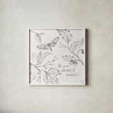 Outdoor Beauties Words I by Daphne Brissonnet. Shown in a crisp white glass frame for a clean and minimalist style. Available as an archival giclee rolled canvas, fine art paper, or poster print. SKU 101077a.