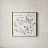 Outdoor Beauties Words II by Daphne Brissonnet. Shown in a natural wood glass frame for a timeless modern aesthetic. Available as an archival giclee rolled canvas, fine art paper, or poster print. SKU 101078a.