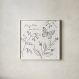 Outdoor Beauties Words II by Daphne Brissonnet. Shown in a crisp white glass frame for a clean and minimalist style. Available as an archival giclee rolled canvas, fine art paper, or poster print. SKU 101078a.