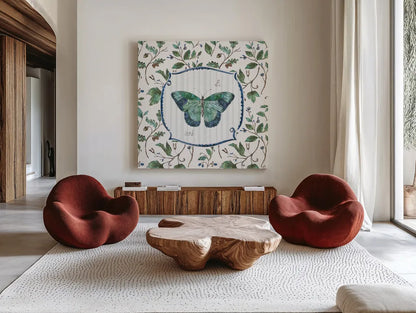 Outdoor Beauties XI Color by Daphne Brissonnet. Shown as extra-large giant wall art in a modern living room. Available as an archival giclee rolled canvas, fine art paper, or poster print. SKU 58516a.