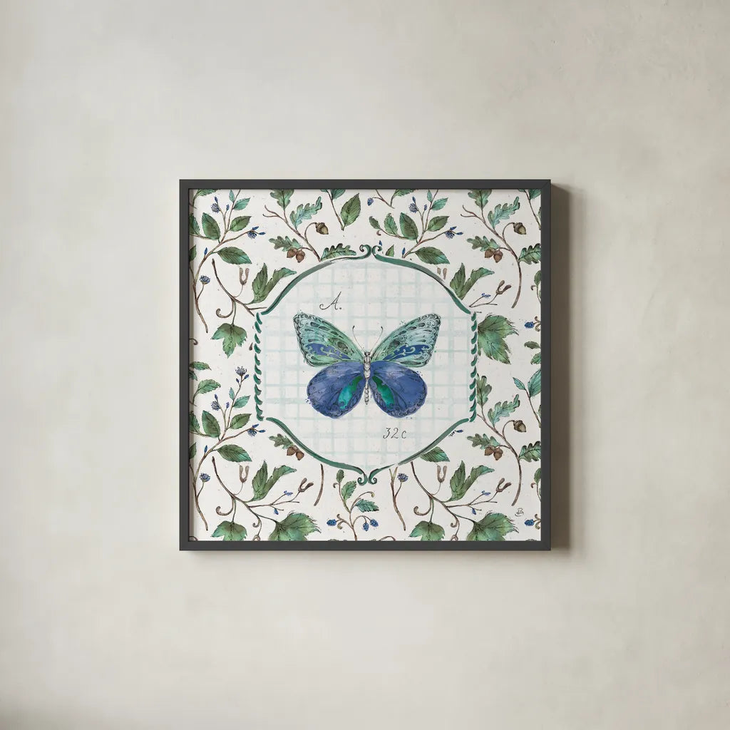 Outdoor Beauties XII Color by Daphne Brissonnet. Shown in a sleek black glass frame for a contemporary gallery look. Available as an archival giclee rolled canvas, fine art paper, or poster print. SKU 58517a.