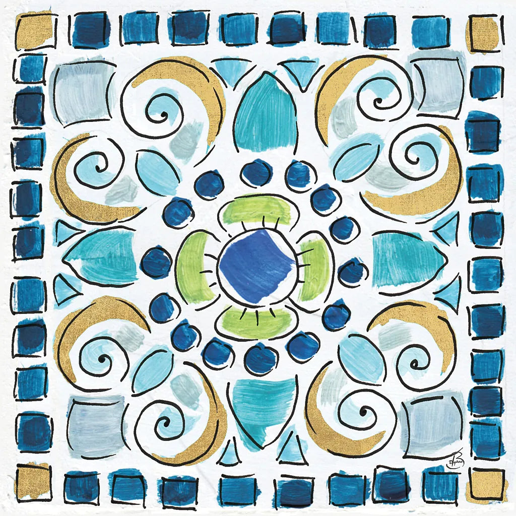 Peacock Allegory V by Daphne Brissonnet. SKU 37512a. Archival Giclee Fine art print for wall decor.