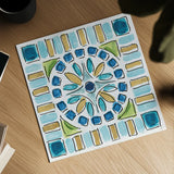 Peacock Allegory VIII by Daphne Brissonnet. Shown as a detailed flat fine art print, highlighting archival giclee quality. Available as an archival giclee rolled canvas, fine art paper, or poster print. SKU 37515a.