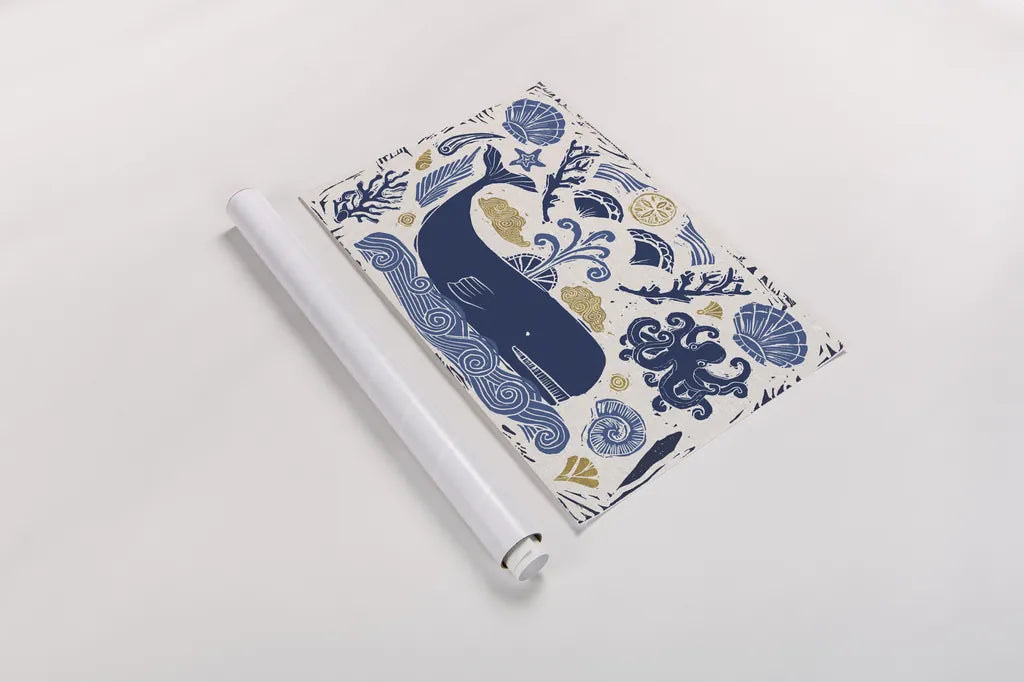 Primitive Sea I by Daphne Brissonnet. shown as a rolled paper print. Available as archival giclee rolled canvas, fine art paper, or poster print. SKU 63854i.