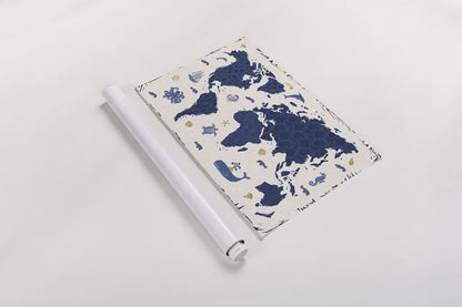 Primitive Sea II by Daphne Brissonnet. shown as a rolled paper print. Available as archival giclee rolled canvas, fine art paper, or poster print. SKU 63855i.