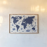 Primitive Sea II by Daphne Brissonnet. shown as a paper print in a natural frame. Available as a archival giclee rolled canvas, fine art paper, or poster print. SKU 63855i.