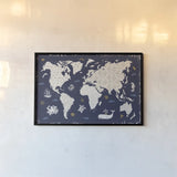 Primitive Sea II Dark by Daphne Brissonnet. shown as a paper print in a black flame. Available as a archival giclee rolled canvas, fine art paper, or poster print. SKU 63863i.