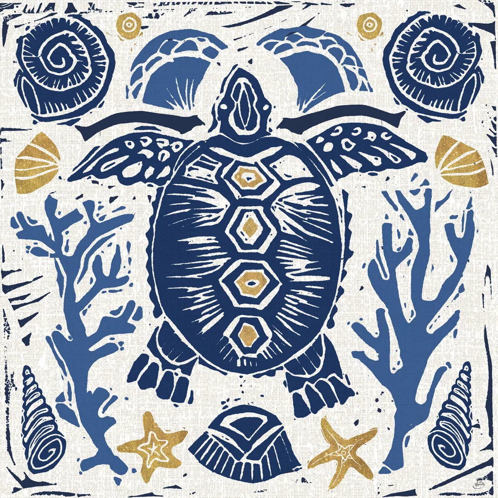 Primitive Sea III by Daphne Brissonnet. SKU 63856a. Archival Giclee Fine art print for wall decor.