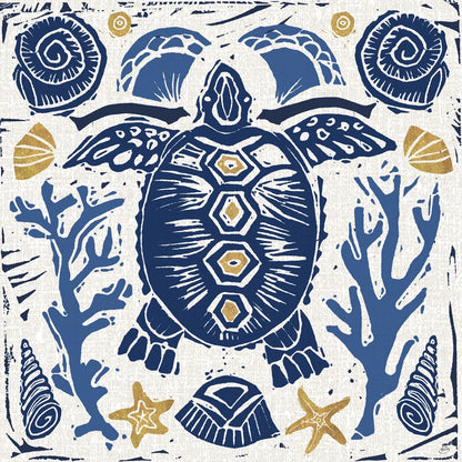 Primitive Sea III by Daphne Brissonnet. SKU 63856a. Archival Giclee Fine art print for wall decor.