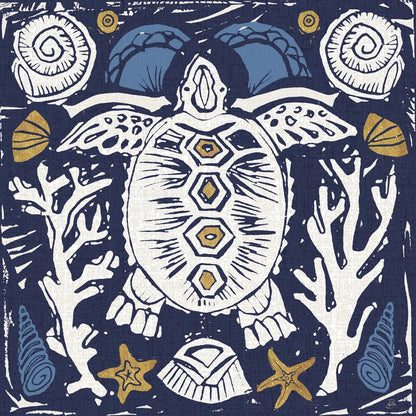 Primitive Sea III Dark by Daphne Brissonnet. SKU 63864a. Archival Giclee Fine art print for wall decor.