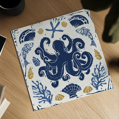 Primitive Sea IV by Daphne Brissonnet. Shown as a detailed flat fine art print, highlighting archival giclee quality. Available as an archival giclee rolled canvas, fine art paper, or poster print. SKU 63857a.