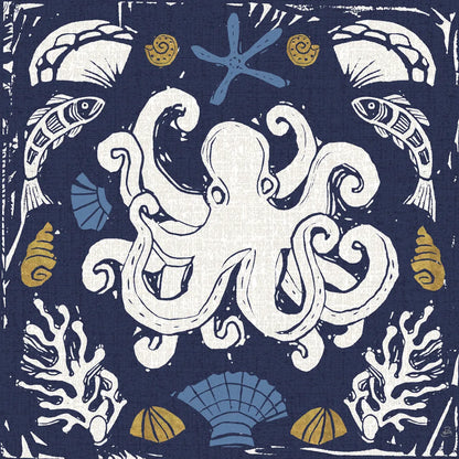 Primitive Sea IV Dark by Daphne Brissonnet. SKU 63865a. Archival Giclee Fine art print for wall decor.