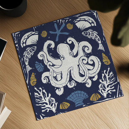 Primitive Sea IV Dark by Daphne Brissonnet. Shown as a detailed flat fine art print, highlighting archival giclee quality. Available as an archival giclee rolled canvas, fine art paper, or poster print. SKU 63865a.