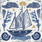 Primitive Sea V by Daphne Brissonnet. SKU 63858a. Archival Giclee Fine art print for wall decor.