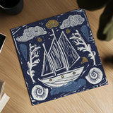 Primitive Sea V Dark by Daphne Brissonnet. Shown as a detailed flat fine art print, highlighting archival giclee quality. Available as an archival giclee rolled canvas, fine art paper, or poster print. SKU 63866a.