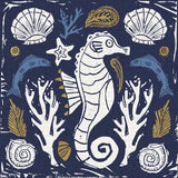 Primitive Sea VI Dark by Daphne Brissonnet. SKU 63867a. Archival Giclee Fine art print for wall decor.