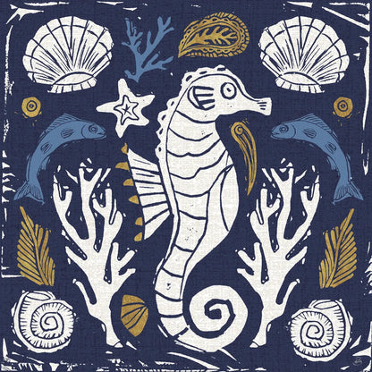 Primitive Sea VI Dark by Daphne Brissonnet. SKU 63867a. Archival Giclee Fine art print for wall decor.