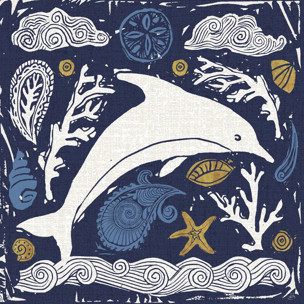 Primitive Sea VIII Dark by Daphne Brissonnet. SKU 63869a. Archival Giclee Fine art print for wall decor.