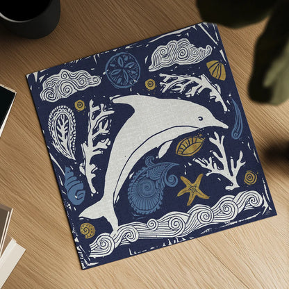 Primitive Sea VIII Dark by Daphne Brissonnet. Shown as a detailed flat fine art print, highlighting archival giclee quality. Available as an archival giclee rolled canvas, fine art paper, or poster print. SKU 63869a.