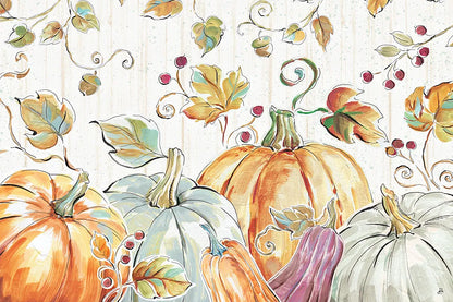 Pumpkin Patch I by Daphne Brissonnet. SKU 38491i. Archival Giclee Fine art print for wall decor.
