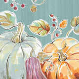Pumpkin Patch II Aqua by Daphne Brissonnet. SKU 38506a. Archival Giclee Fine art print for wall decor.