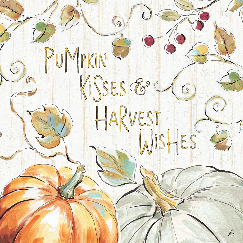 Pumpkin Patch IV by Daphne Brissonnet. SKU 38494a. Archival Giclee Fine art print for wall decor.