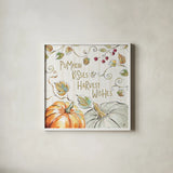 Pumpkin Patch IV by Daphne Brissonnet. Shown in a crisp white glass frame for a clean and minimalist style. Available as an archival giclee rolled canvas, fine art paper, or poster print. SKU 38494a.