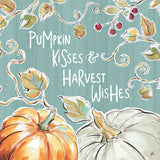 Pumpkin Patch IV Aqua by Daphne Brissonnet. SKU 38508a. Archival Giclee Fine art print for wall decor.