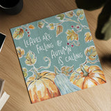 Pumpkin Patch VI Aqua by Daphne Brissonnet. Shown as a detailed flat fine art print, highlighting archival giclee quality. Available as an archival giclee rolled canvas, fine art paper, or poster print. SKU 38510a.