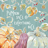 Pumpkin Patch VII Aqua by Daphne Brissonnet. SKU 38511a. Archival Giclee Fine art print for wall decor.