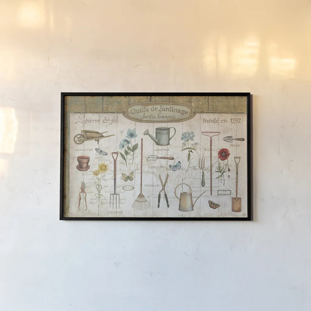 Royal Garden I by Daphne Brissonnet. shown as a paper print in a black flame. Available as a archival giclee rolled canvas, fine art paper, or poster print. SKU 47243i.