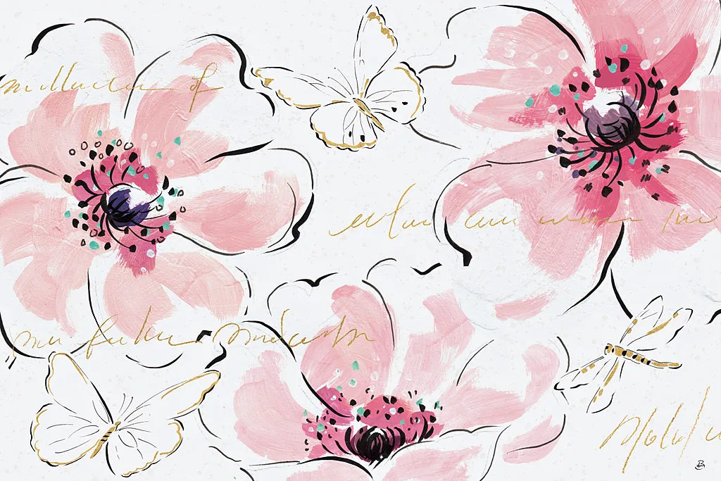 Simply Pink I by Daphne Brissonnet. SKU 41785i. Archival Giclee Fine art print for wall decor.