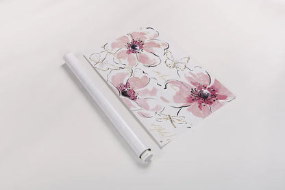 Simply Pink I by Daphne Brissonnet. shown as a rolled paper print. Available as archival giclee rolled canvas, fine art paper, or poster print. SKU 41785i.