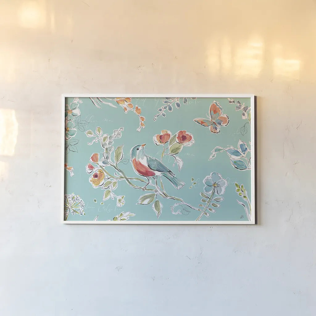 Soft Season I by Daphne Brissonnet. shown as a paper print in a white frame. Available as a archival giclee rolled canvas, fine art paper, or poster print. SKU 35005i.