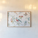 Soft Season I White by Daphne Brissonnet. shown as a paper print in a natural frame. Available as a archival giclee rolled canvas, fine art paper, or poster print. SKU 35011i.